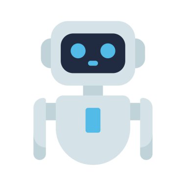 Robot karakter ikonu vektör çizimi tasarımı