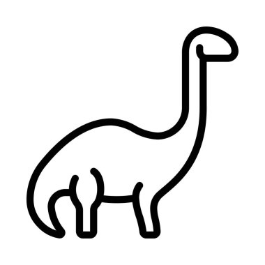 Brachiosaurus Dinozor Ağ ikonu vektör çizimi