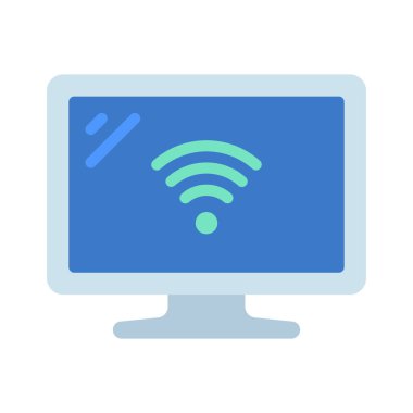 TV ekran simgesi, vektör illüstrasyonu basit tasarım