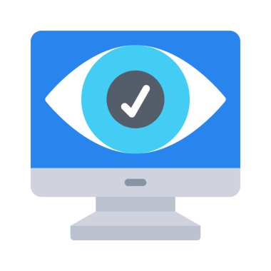 Bilgisayar Görünürlüğü simgesi, vektör illüstrasyonu 