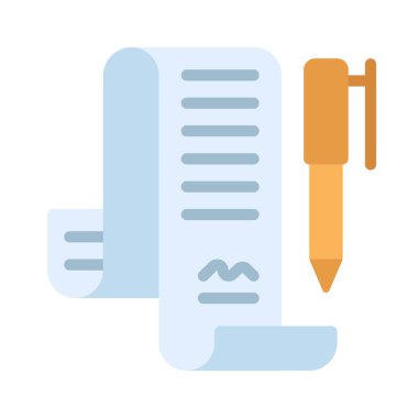 Contract icon, vector illustration simple design