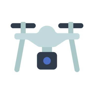 Quadcopter drone vektör illüstrasyon simgesi
