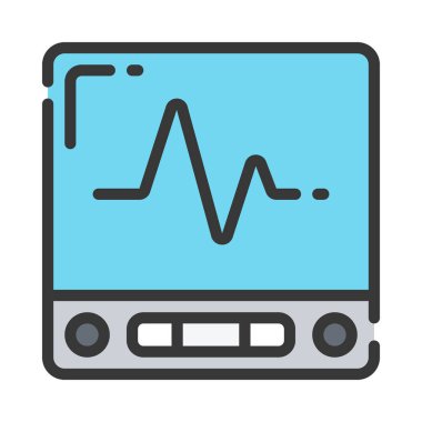 Kalp Atışı İzleyici vektör simgesi tasarımı