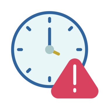 zaman yönetimi ve zaman kavramı simgesi, vektör illüstrasyonu basit tasarım