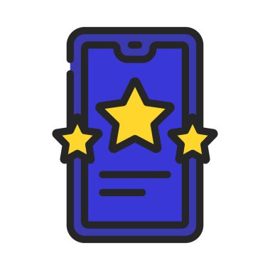 Mobil İnceleme Ağ ikonu vektör çizimi