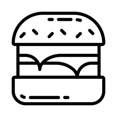 Hamburger Web ikonu vektör illüstrasyonu