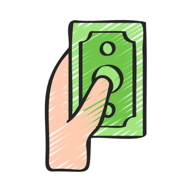 Para simgesi, vektör illüstrasyonu basit tasarım