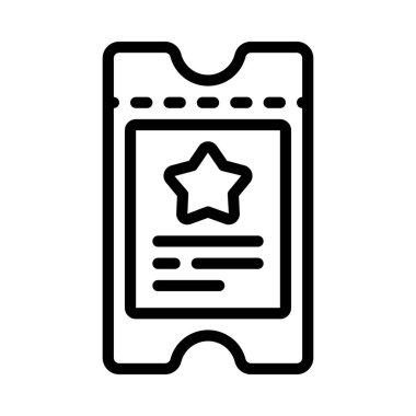 Bilet web simge vektör çizim    