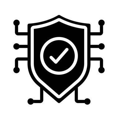 Siber Güvenlik simgesi vektör resimleme arkaplanı 