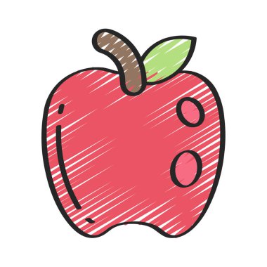 elma meyvesi tasarım simgesi