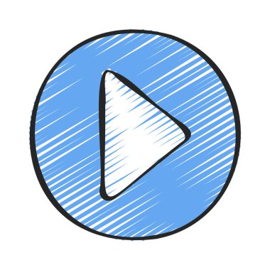 Sağ Ok Oynat Düğmesi simgesi, vektör illüstrasyonu  