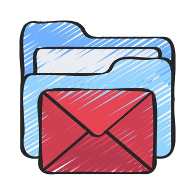 E- posta Dizini simgesi, vektör illüstrasyonu 