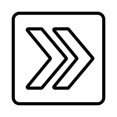  Sağ yön ok ikonu vektör illüstrasyonu 