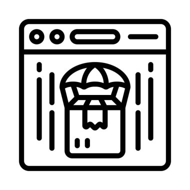 Gönderme Web Sitesi ikon vektör illüstrasyonunu Bırak