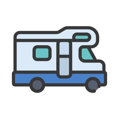 Motorhouse simgesi, vektör illüstrasyonu   