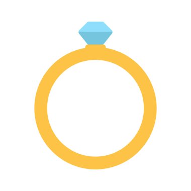 Elmas halka ikonu vektör illüstrasyonu