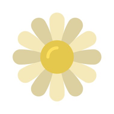 Papatya çiçeği simgesi, vektör illüstrasyonu basit tasarım