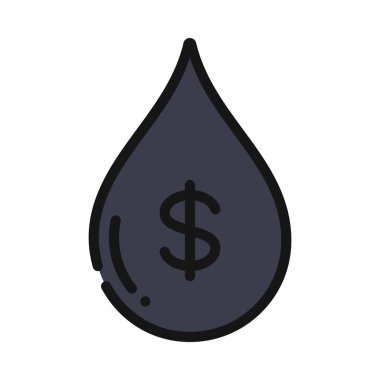 Yağ Yatırım simgesi, vektör illüstrasyonu 