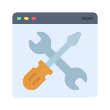 Simge basit düz illüstrasyonunu onarır