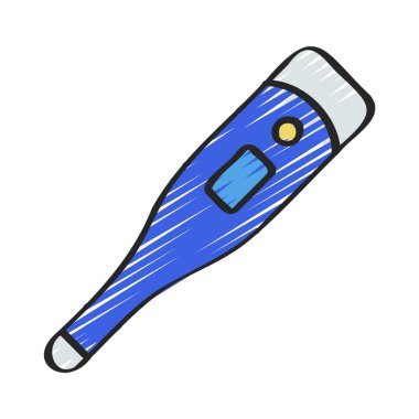 termometre düz vektör ağ simgesi