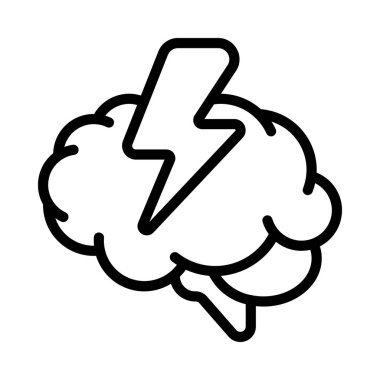 Zihinsel Stres düz simgesi, vektör illüstrasyonu 