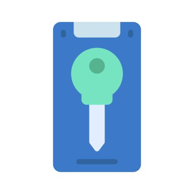 Cep Telefonu Anahtarı Web simgesi vektör çizimi