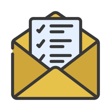 E- posta Anketi, Beyaz Arkaplanda İzole Edilmiş Simge 