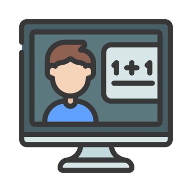 Çevrimiçi Öğretim Ağı vektör illüstrasyonu