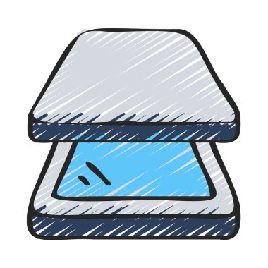 Tarayıcı Makine Web simgesi vektör çizimi