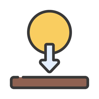 Yerçekimi Gücü Web simgesi vektör illüstrasyonuName