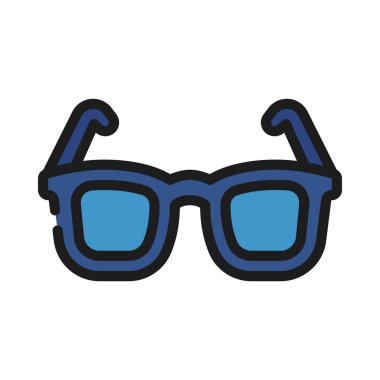 göz gözlük simge vektör çizim