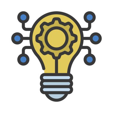 İnovasyon web simgesi düz tasarım, vektör illüstrasyonu              