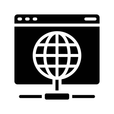 Web simgesi, basit vektör illüstrasyonu