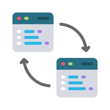 Düz simge, vektör illüstrasyonuName 