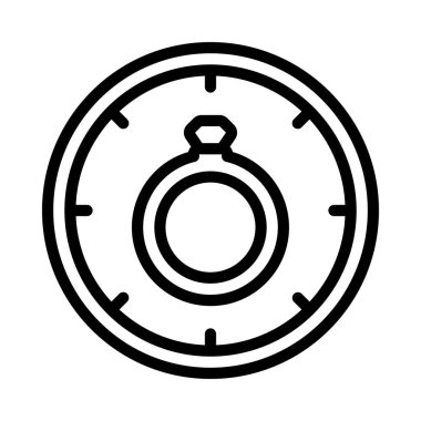 zaman yönetimi ve zaman kavramı simgesi, vektör illüstrasyonu basit tasarım