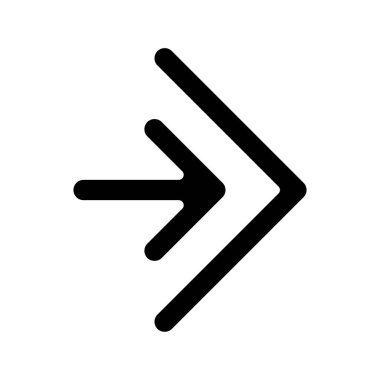 Çift Ok simgesi beyaz arkaplanda izole edildi. vektör.