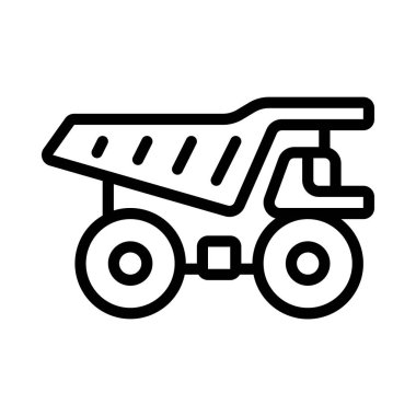  Beyaz arkaplanda araç kamyon vektör çizimi. 