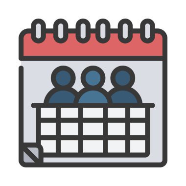 Kaynak Zamanlama simgesi, vektör illüstrasyonu 