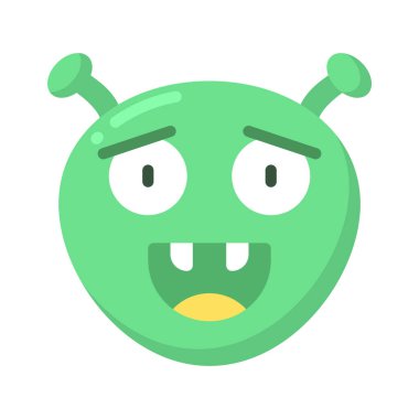 Mutlu web simgesi düz tasarım, vektör illüstrasyonu