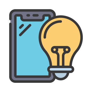 İnovasyon web simgesi düz tasarım, vektör illüstrasyonu              