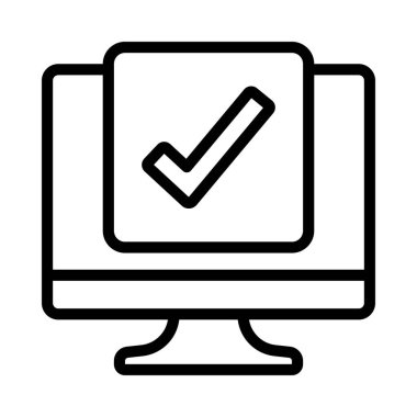 Bilgisayar Görev simgesi, vektör çizimi 