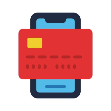 Kredi kartı web simgesi vektör illüstrasyonu