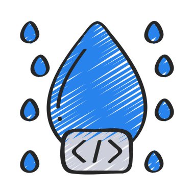 su damlası simgesi, vektör illüstrasyonu basit tasarım