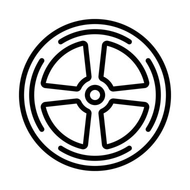 Beyaz arkaplanda Cog vektör simgesi  