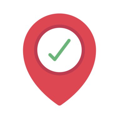 Basit konum simgesi, vektör illüstrasyonu