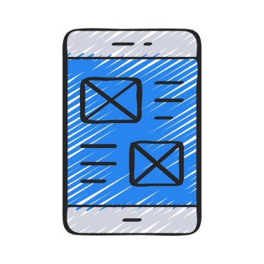 akıllı telefon simgesi, vektör illüstrasyonu basit tasarım