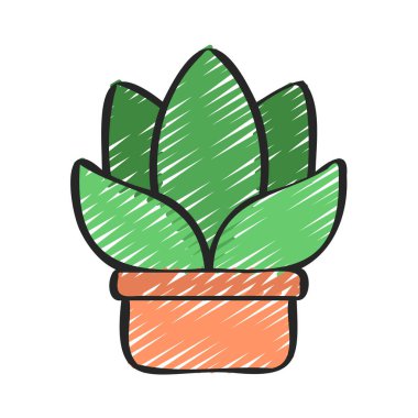 Gasteria Bitki web simgesi düz tasarım, vektör illüstrasyonu
