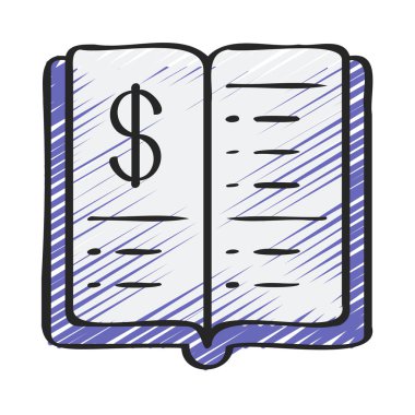 Defter Aç Web simgesi vektör illüstrasyonu