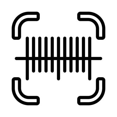 Tarama Ürünü Barkod simgesi vektör illüstrasyonuName 