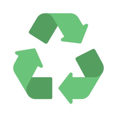 Beyaz üzerinde simge vektör resimlemesini geri dönüştür